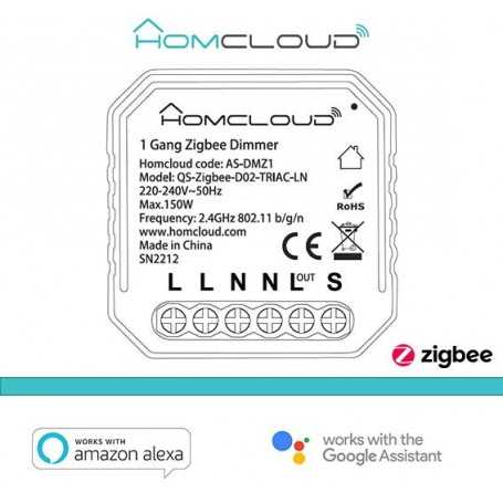 Modulo Dimmer 1CH Zigbee da incasso