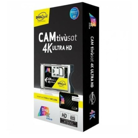 MODULO FASTCAM 4K UHD TIVUSAT + SMARTCARD TIVÙSAT NERA DIGIQUEST BUNDLETVSAT4K
