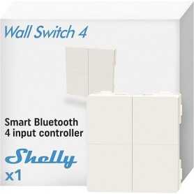 Shelly BLU Wall Switch 4 (Stand Alone) - Pulsante a muro Bluetooth 4 tasti