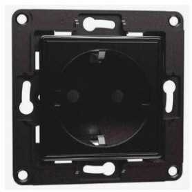 Shelly Wall Socket 1, Presa a muro EU/Schuko Nera