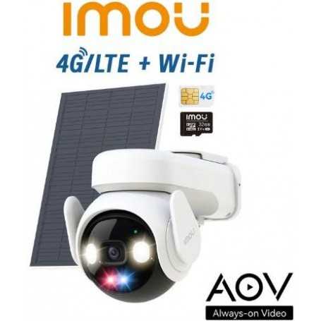 Imou Kit Telecamera AOV PT a batteria 5Mp 3K Kit Wi-FI + 4G con SIM inclusa