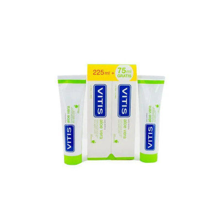 Vitis Duplo Aloe Vera Toothpaste Apple Flavor  2X150ml +75ml Free