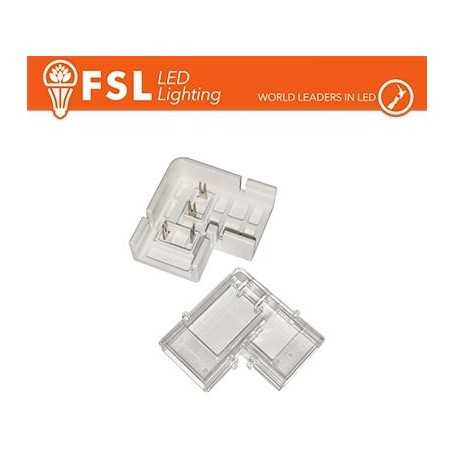 Connettore angolare 90° per strisce LED COB 220V e COB 24V