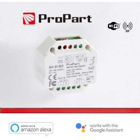 Modulo Smart Dimmer 220V AC Triac 1CHx1.5A Wi-Fi+RF 2.4G