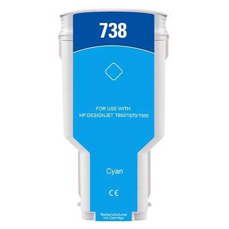 300ML Cyan Reman HP DesignJet T850,T870,XT870,XT950676M6A