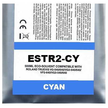 Ciano Pigment Eco-Solvent Ink Bag Compa Roland TrueVIS SG2,VG2,VF2,SG3,VG3500ML