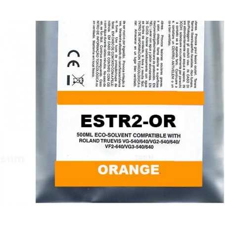 Orange Eco-Solvent Ink Bag Compa Roland TrueVIS SG2,VG2,VF2,SG3,VG3500ML