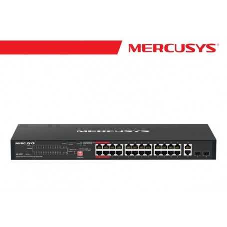 Mercusys Switch Rack da 28 porte Gigabit con 24 porte PoE+ - MS128GP