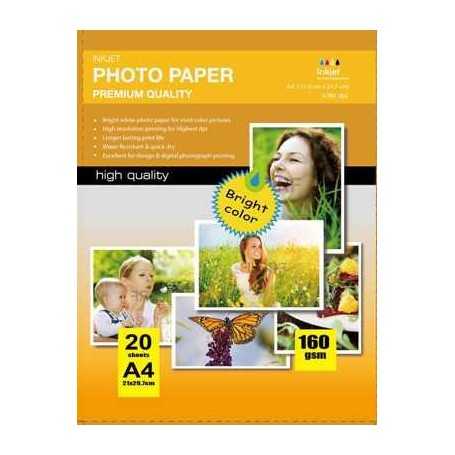 High Glossy Inkjet Photo Paper (Cast Coated),160g A4 20Fogli