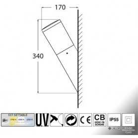 AMELIA FS NERO OPALE E27 A60 LED 11W CCT 3WHITE