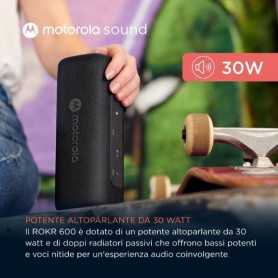Altoparlante 30W wireless bluetooth Motorola ROKR 600 nero