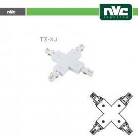 Connettore Forma  X  Binario Monofase - Colore Bianco