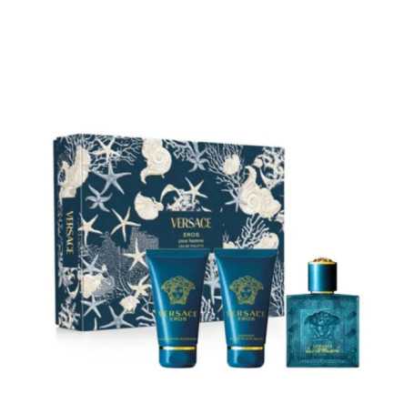 Versace Eros Eau de Toilette Spray 50ml Set 3 Pieces