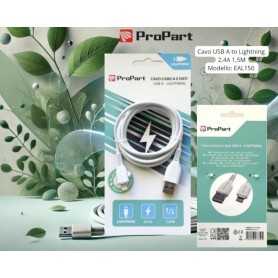 Cavo Lightning Apple 5V 2.4A 1.5mt Carica e dati Bianco