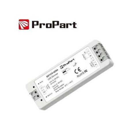 Ricevitore DIM RF LED 1 Canale - 8A, 5-36VDC, con Pulsante, RF2.4G 