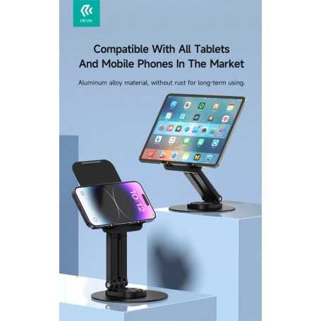Supporto pieghevole in metallo con rotazione 360° per tablet