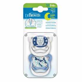 Succhietto Dr. Brown's Prevent Nocturne Blu 0-6M