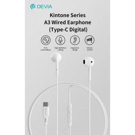 Auricolari A3 Digital filo con connettore Tipo-C compatibile Android e Apple Bia