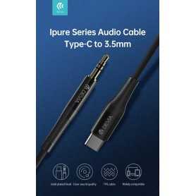 Cavo Audio placato oro da Tipo-C a Jack 3.5mm lunghezza 1 mt