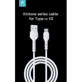 Kintone Cavo Tipo-C 5V 2.1A 1Mt Carica e dati Bianco