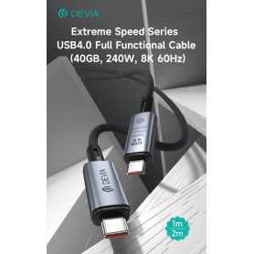 Cavo tipo-C USB 4 40GB 240W 8K 60HZ Nero 1M
