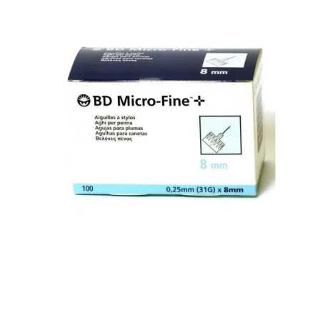 BD Microfine Tw 0,25X8mm 100Uds 