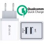 Carica Batterie Rapido Devia 2 Out USB QC3.0 2.4A 27W Bianco