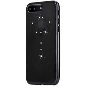 Cover Soft Iris Crystals from Swarovski iPhone 7 Plus Nero
