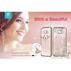 Cover Iris soft Crystals from Swarovski Samsung S8 Gun Black