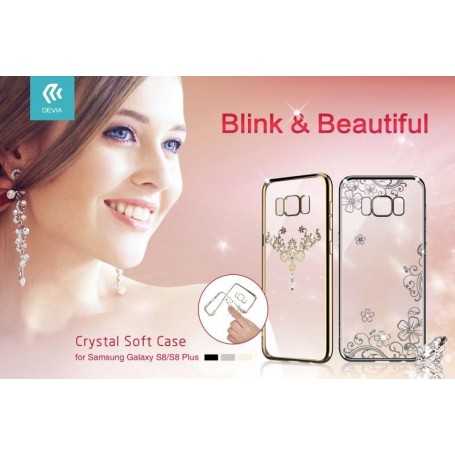 Cover Iris soft Crystals from Swarovski Samsung S8 Gun Black