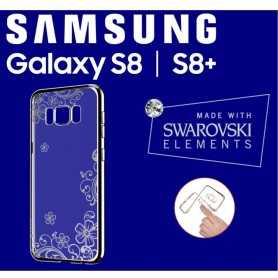 Cover Swarovski Crystal Iris soft per Samsung S8 Silver