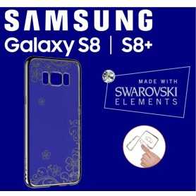 Cover Swarovski Crystal Joy soft per Samsung S8 Gun Black