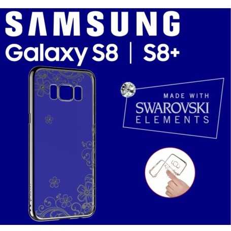 Cover Swarovski Crystal Joy soft per Samsung S8 Plus Nera