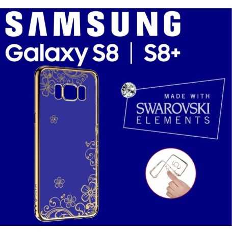 Cover Swarovski Crystal Joy soft per Samsung S8 Plus Gold