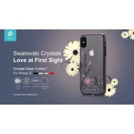 Cover Swarovski Crystal Petunia per iPhone X Nera