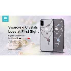 Cover Swarovski Crystal Shell per iPhone X Nera