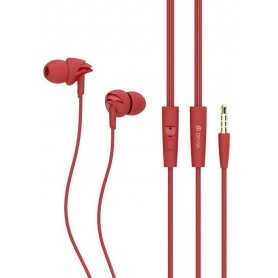 Auricolari con Mic e Controllo D1 Ripple 1.2 mt Rosso