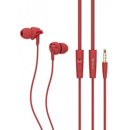 Auricolari con Mic e Controllo D1 Ripple 1.2 mt Rosso