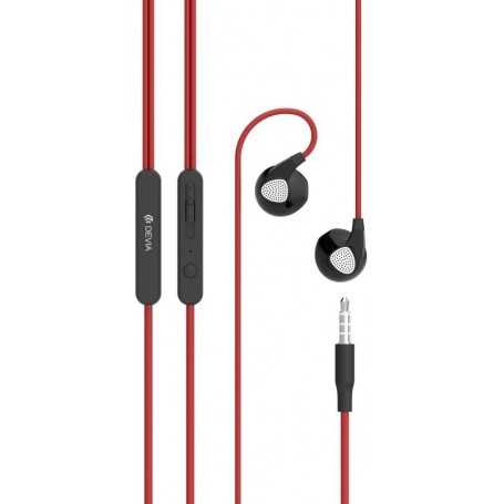Auricolari con Mic e Controllo D2 Ripple 1.2 mt Rosso
