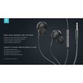 Auricolari Smart Stereo 3.5mm con controllo remoto Grigio