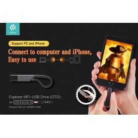 Chiavetta OTG per Apple Certificata MFI 64 Gb Usb 3.0