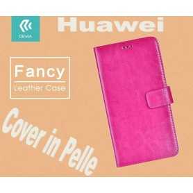 Custodia a Libro in Pelle Per Huawei P8 Lite Rossa