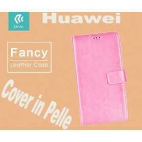 Custodia a Libro in Pelle Per Huawei G8 Rosa
