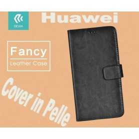 Custodia a Libro in Pelle Per Huawei G8 Mini Nera