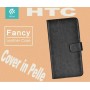 Custodia a Libro in Pelle Per HTC X9 Nera