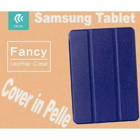 Custodia in pelle per Tablet Samsung Tab E 9.6 T560 Blu