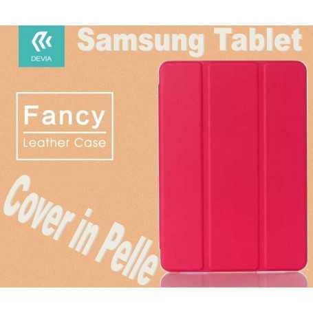 Custodia in pelle per Tablet Samsung Tab E 9.6 T560 Rossa