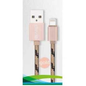 Cavo Dati Carica iPhone e iPad IOS 7  IOS10 Oro 1mt
