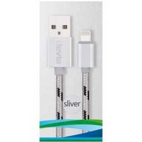 Cavo Dati Carica iPhone e iPad IOS 7  IOS10 Argento 1mt