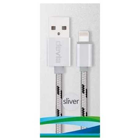 Cavo Dati Carica iPhone e iPad IOS 7  IOS10 Argento 1mt